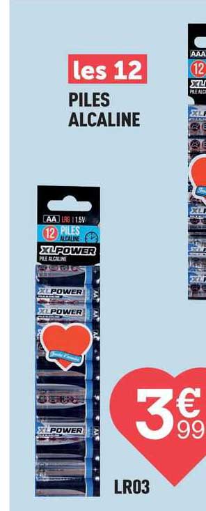 Les 12 Piles Alcaline