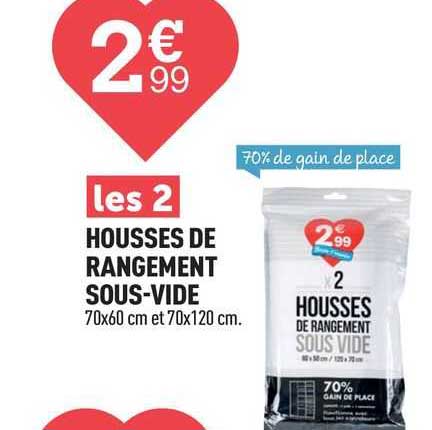 les 2 housses de rangement sous-vide