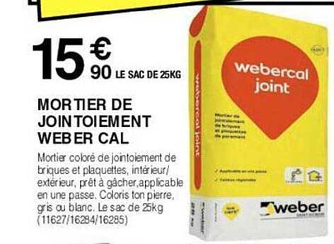 mortier de jointoiement weber cal