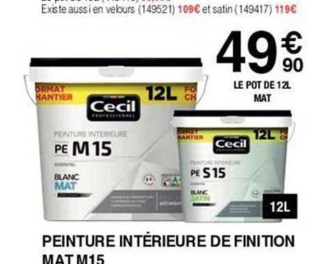 peinture intérieure de finition mat m15 cecil
