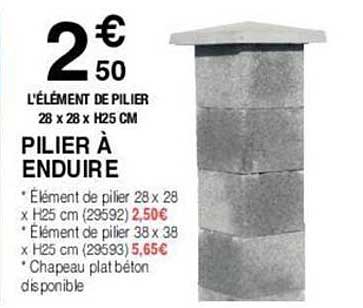 pilier à enduire