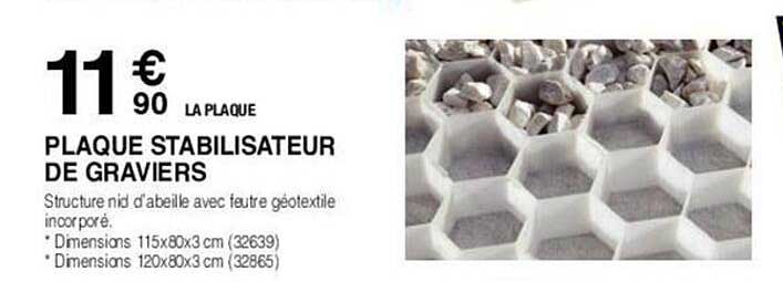 plaque stabilisateur de graviers
