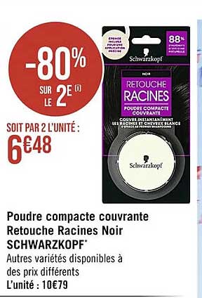 poudre compacte couvrante retouche racines noir schwarzkopf