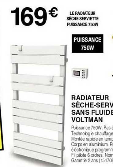 radiateur sèche-serviette sans fluide voltman