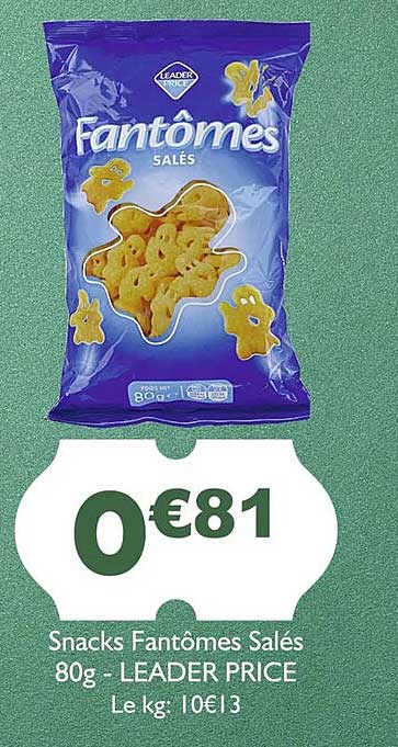 snacks fantômes salés - leader price