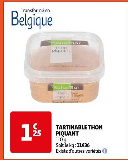 tartinable thon piquant