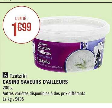 tzatziki casino saveurs d'ailleurs
