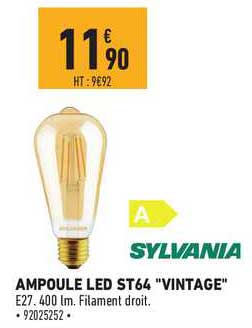 ampoule led st64 vintage sylvania