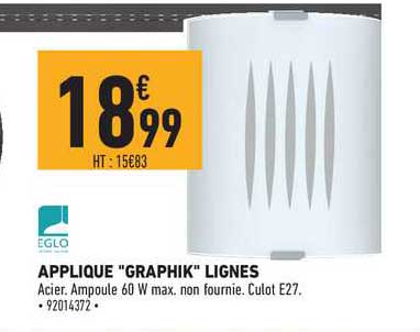 applique graphik lignes eglo