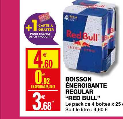 boisson énergisante regular red bull