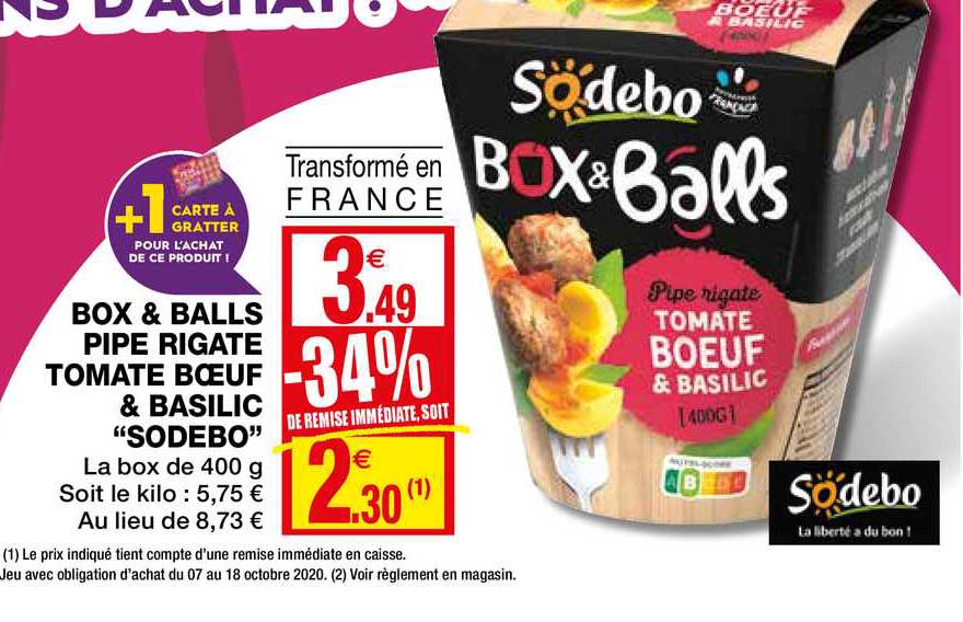 Box & Balls Pipe Rigate & Basilic Sodebo -34% Remise Immédiate