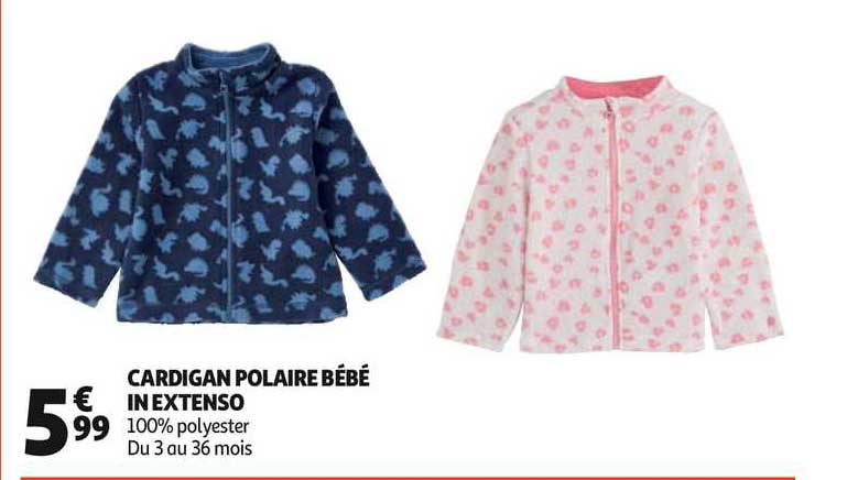 cardigan polaire bébé in extenso