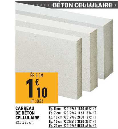 carreau de béton cellulaire