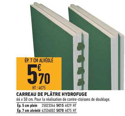 Carreau De Plâtre Hydrofuge