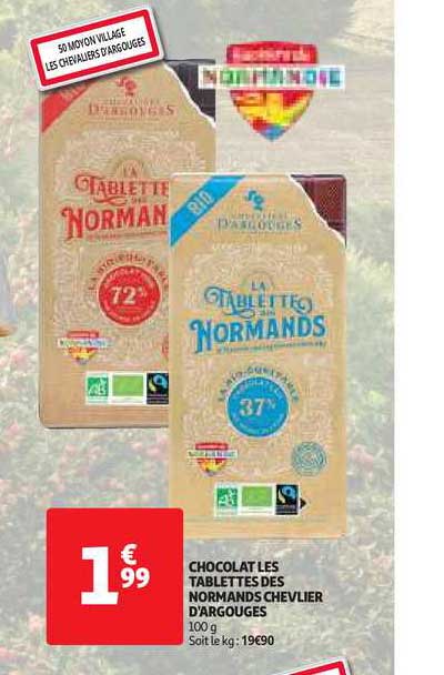 chocolat les tablettes des normands chevalier d'argouges