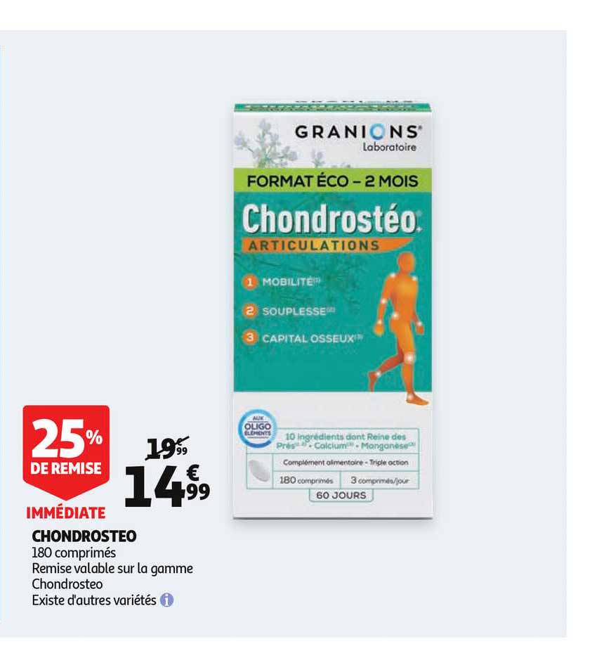 chondrostéo 25% remise immédiate