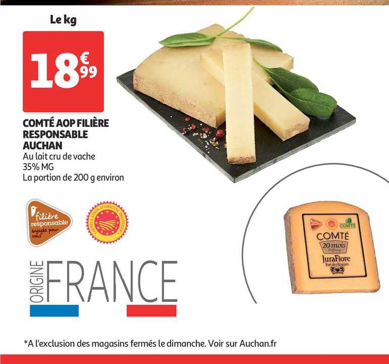 Comté Aop Filière Responsable Auchan