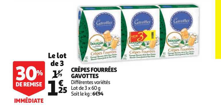 Crêpes Fourrées Gavottes 30% Remise Immédiate