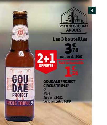 goudale project circus triple 2+1 offerte