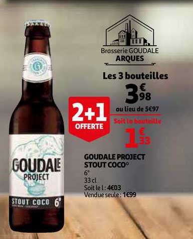 goudale project stout coco 2+1 offerte