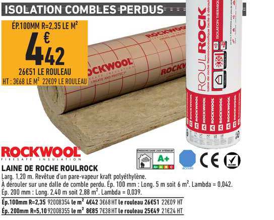 laine de roche roulrock rockwool
