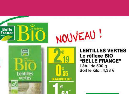 lentilles vertes le réflexe bio belle france