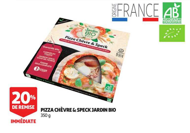 Pizza Chèvre & Speck Jardin Bio 20% Remise Immédiate