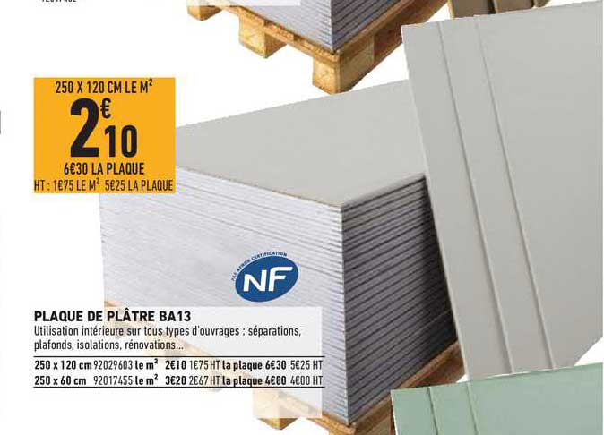 Plaque De Plâtre Ba13
