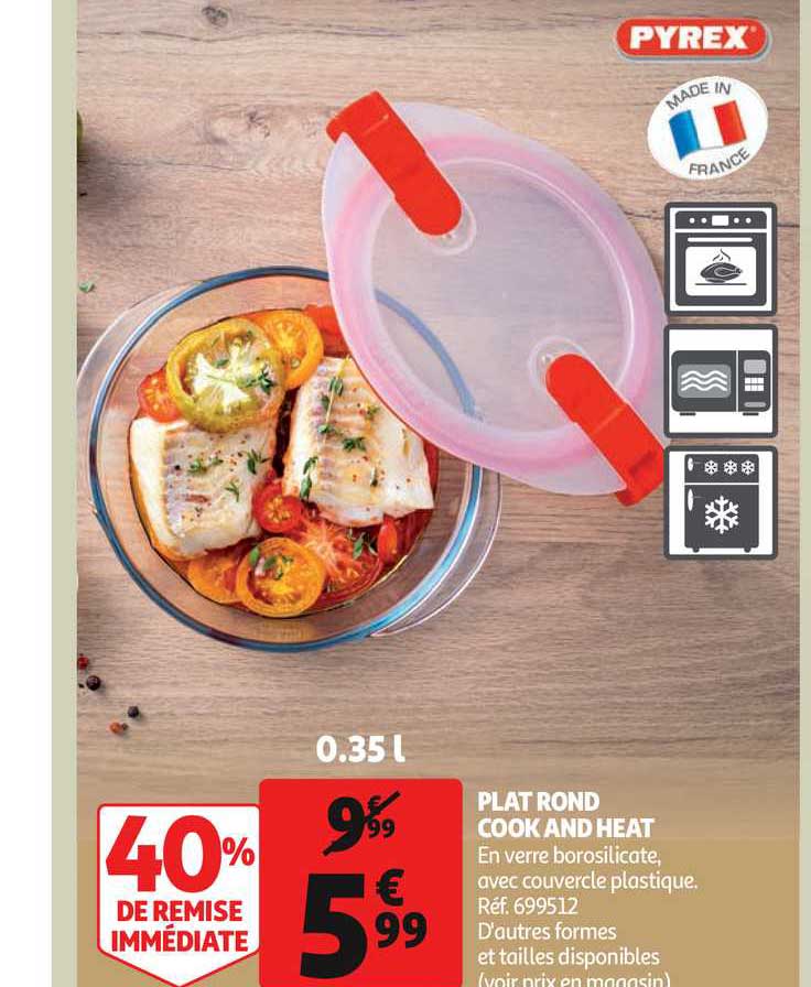 plat rond cook and heat 40% remise immédiate