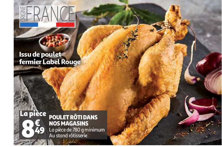 poulet rôti dans nos magasins