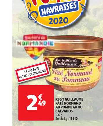 regt guillaume pâté normand au pommeau ou calvados