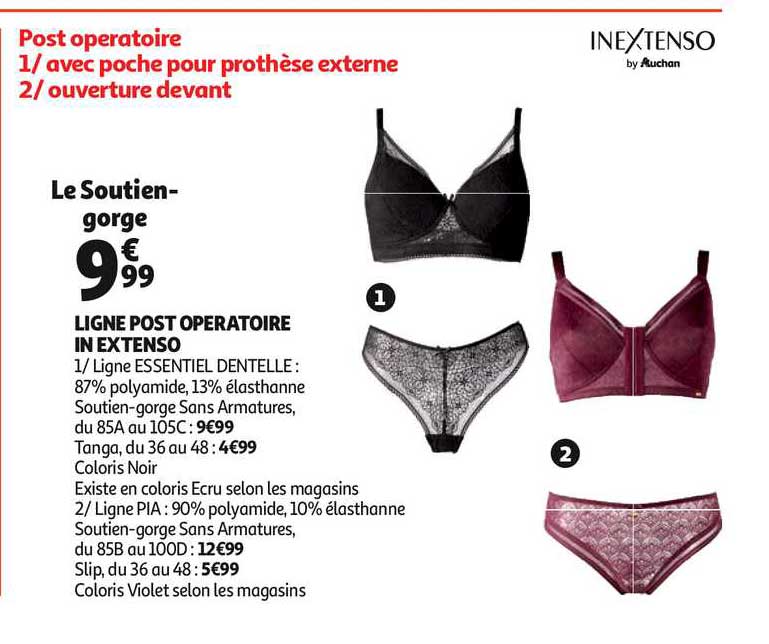 soutien gorge ligne post opératoire in extenso