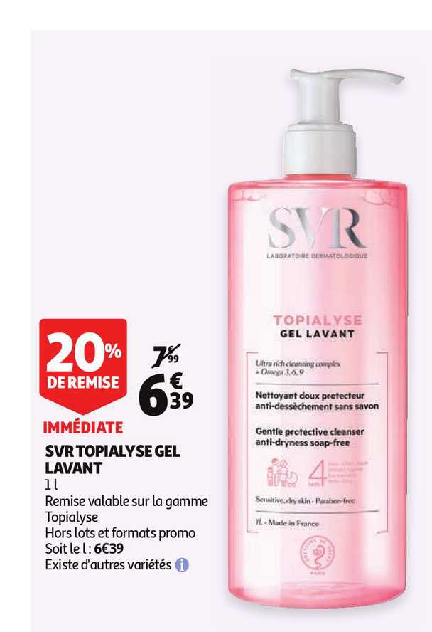 svr topialyse gel lavant 20% remise immédiate