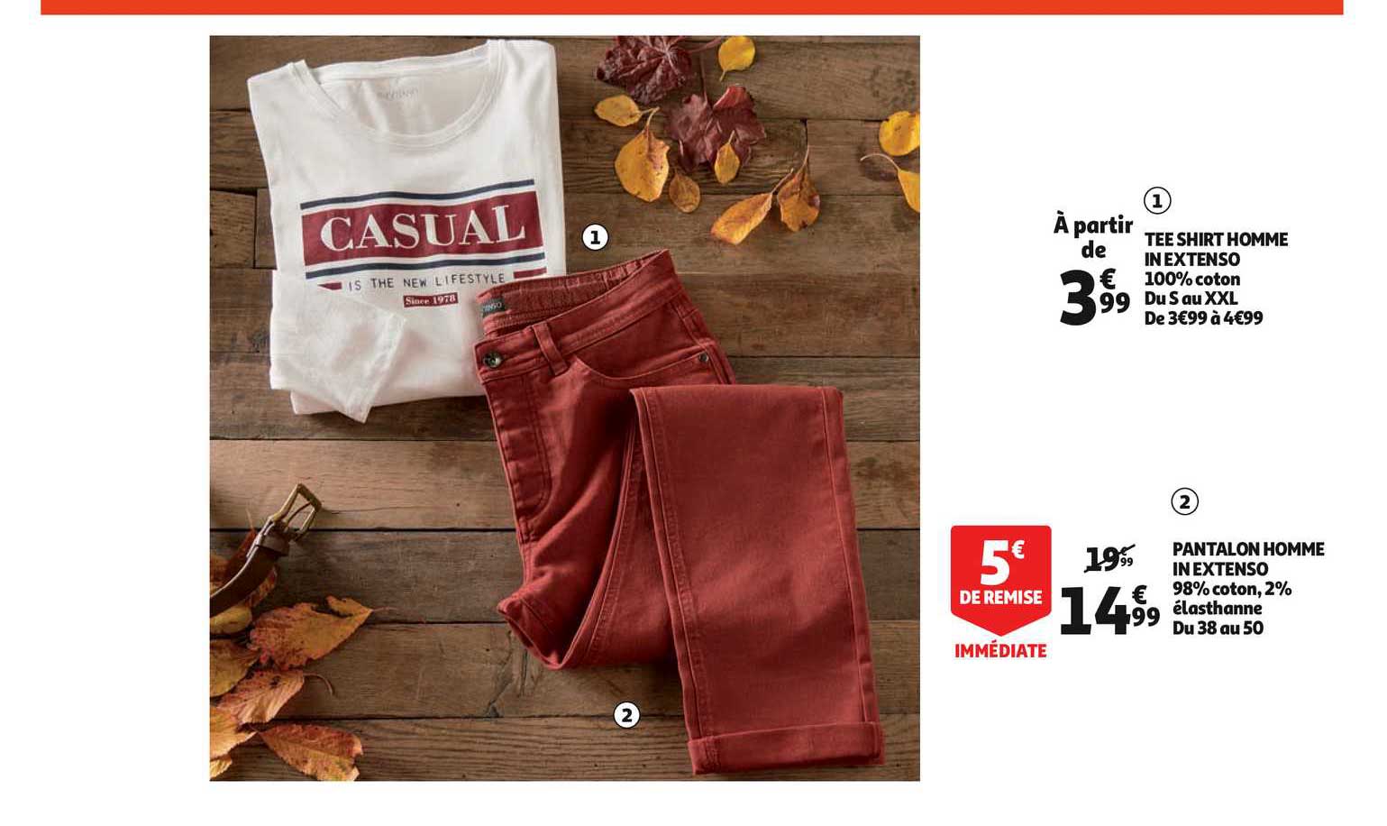 tee shirt homme in extenso pantalon homme in extenso