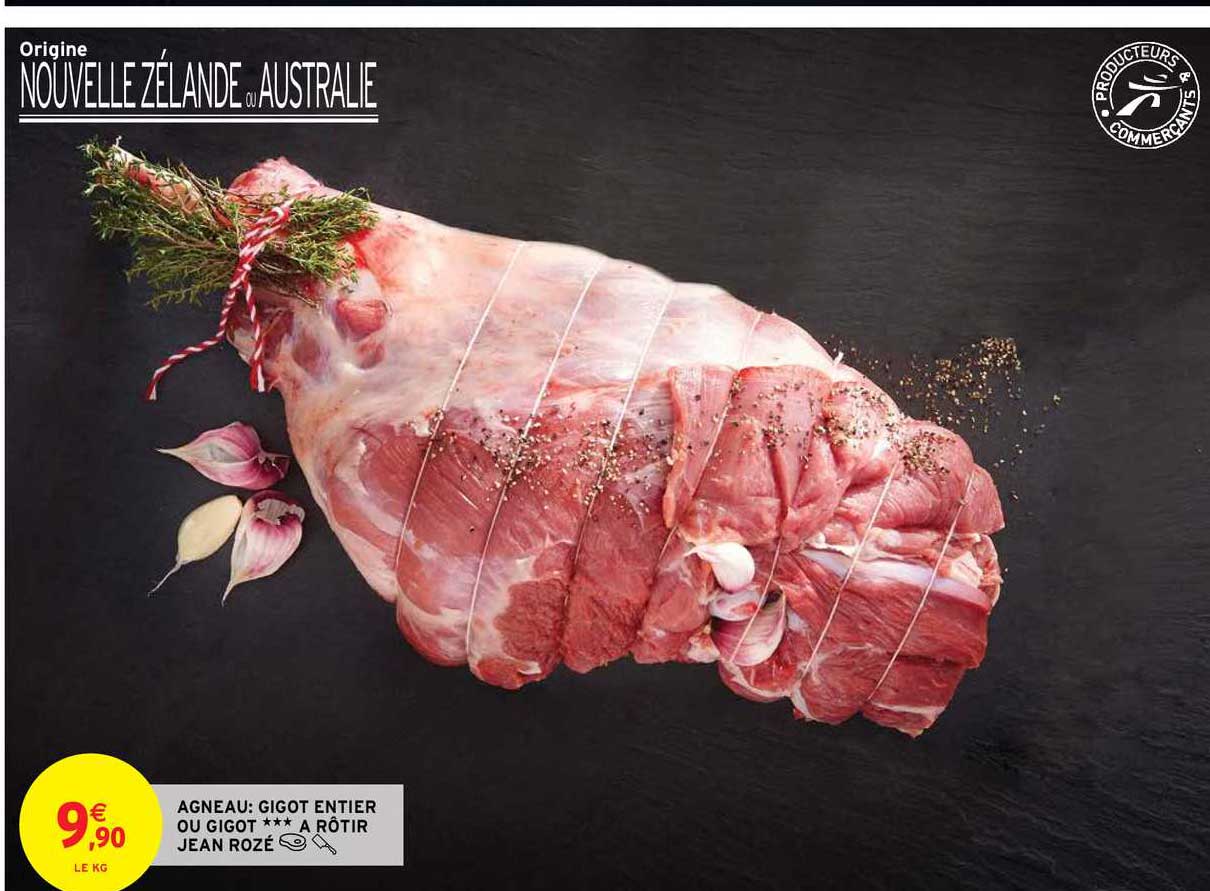 agneau : gigot entier ou gigot à rôtir jean rozé