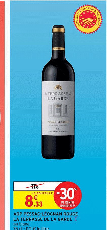 aop pessac-léognan rouge la terrasse de la garde
