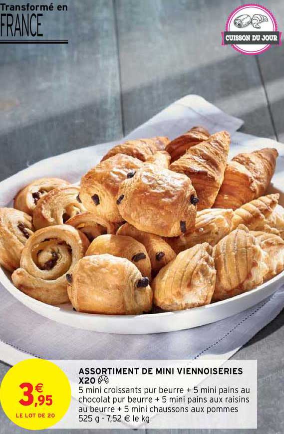 assortiment de mini viennoiseries x20