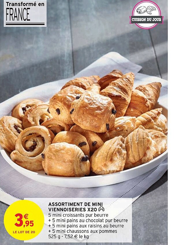 assortiment de mini viennoiseries x20