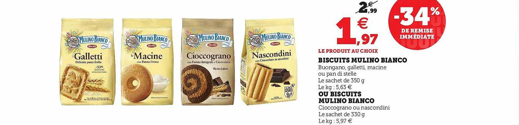 biscuits mulino bianco, ou biscuits mulino bianco