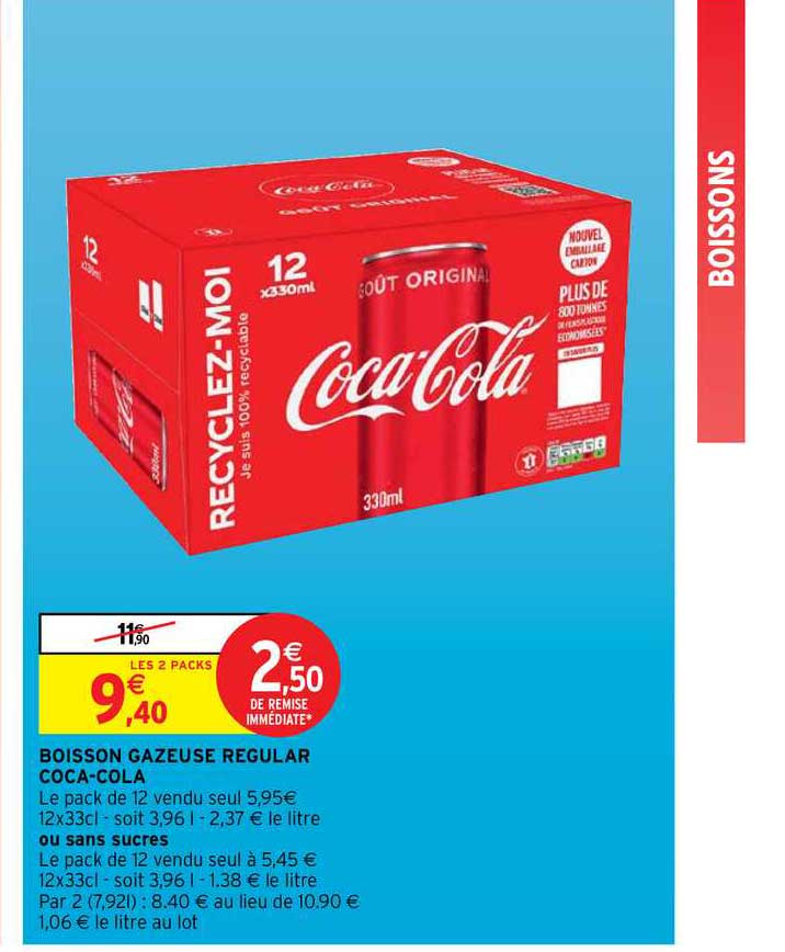 boisson gazeuse regular coca-cola