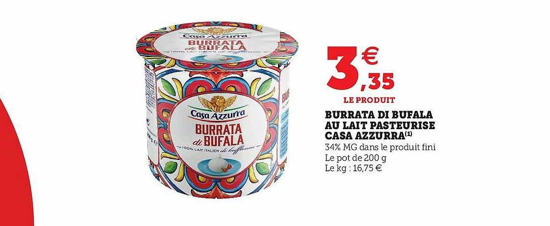 burrata di bufala au lait pasteurisé casa azzurra