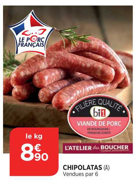 chipolatas l'atelier du boucher