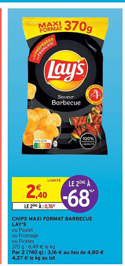 Chips Maxi Format Barbecue Lay's