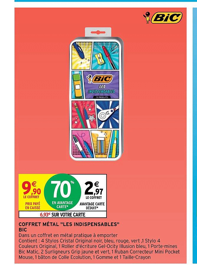 Coffret Métal "les Indispensables" Bic