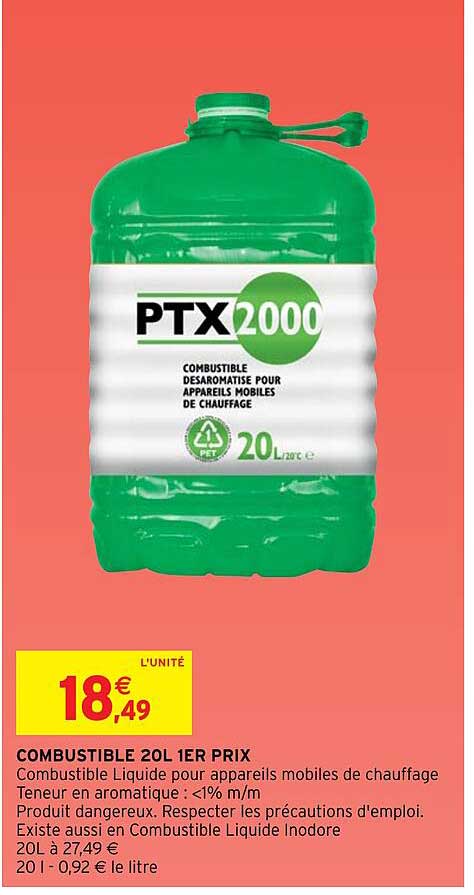 combustible 20l 1er prix
