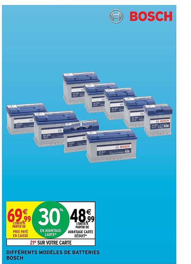 différents modèles de batteries bosch