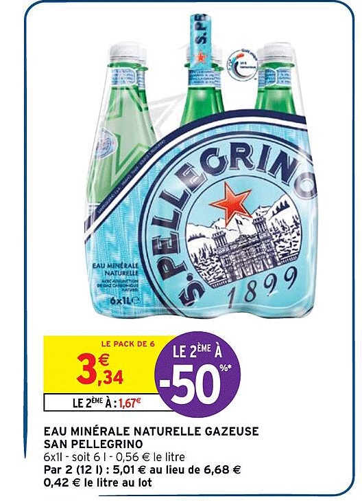 eau minérale naturelle gazeuse san pellegrino