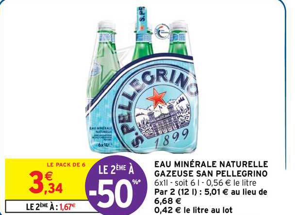 eau minérale naturelle gazeuse san pellegrino