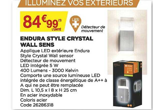 Endura Style Crystal Wall Sens