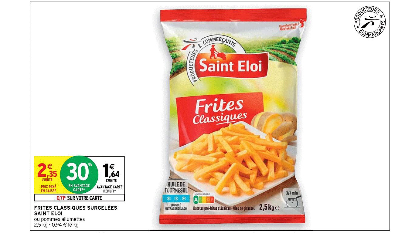 frites classiques surgelées saint éloi